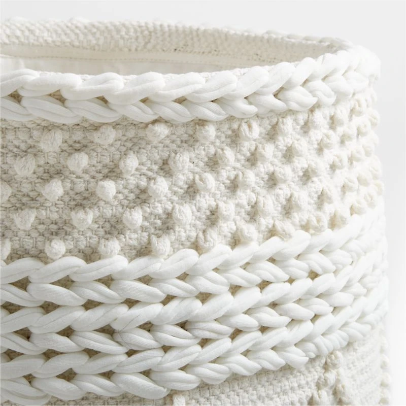 Dottie White Macramé Woven Kids Hamper