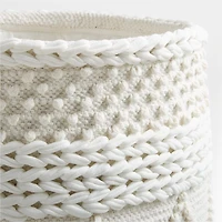 Dottie White Macramé Woven Kids Hamper