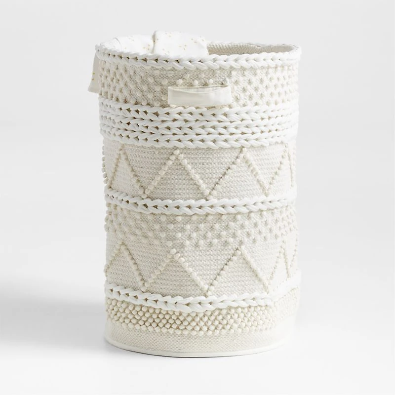Dottie White Macramé Woven Kids Hamper