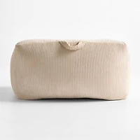 Stone Tan Velvet Corduroy Kids Double Lounge Chair