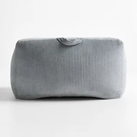 Smoke Blue Velvet Corduroy Kids Double Lounge Chair