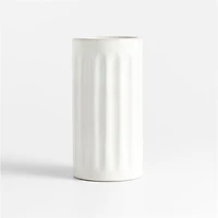Dover White Ceramic Taper Candle Holder 7"