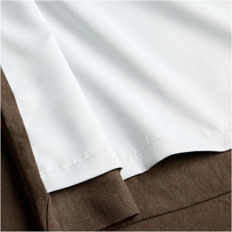 Deep Brown EUROPEAN FLAX ™-Certified Linen Blackout Window Curtain Panel 52"x84"