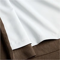 Deep Brown EUROPEAN FLAX ™-Certified Linen Blackout Window Curtain Panel 52"x84"