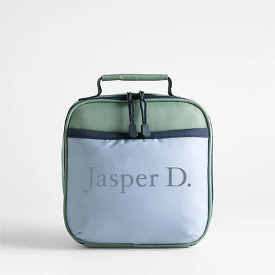 Dreamer Green Colorblock Standard Soft Insulated Kids Lunch Box