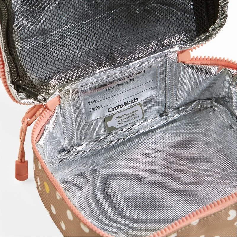Dreamer Cheetah Charm Dual Compartment Soft Insulated Kids Lunch Box