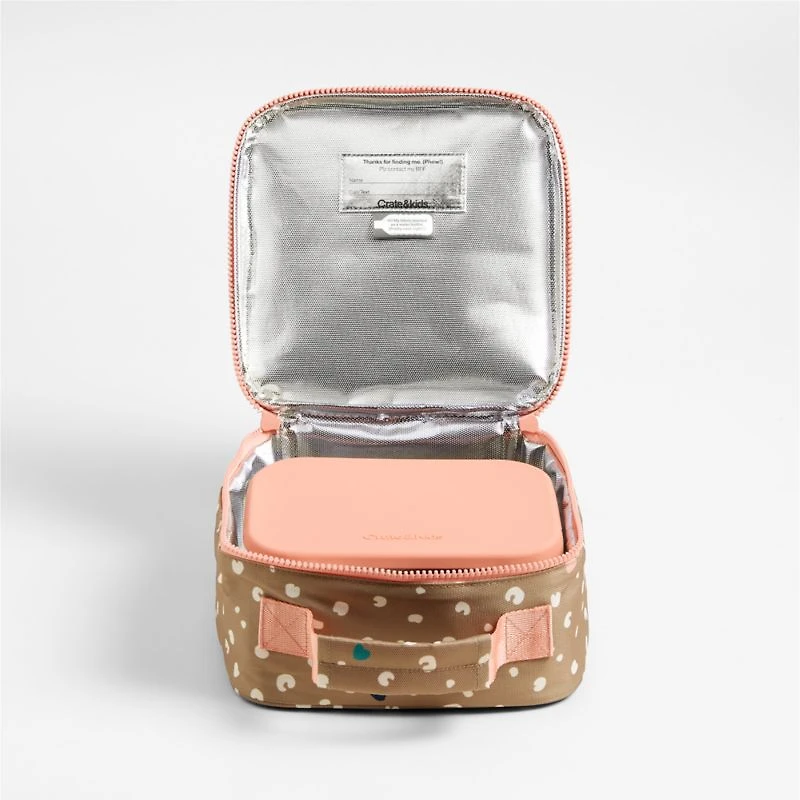 Dreamer Cheetah Charm Standard Soft Insulated Kids Lunch Box
