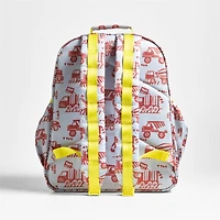 Dreamer Construction Trucks Large Kids Backpack with Side Pockets