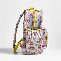 Dreamer Construction Trucks Large Kids Backpack with Side Pockets