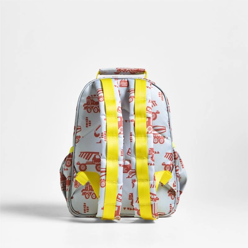 Dreamer Construction Trucks Small Kids Backpack with Side Pockets