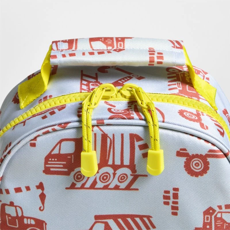 Dreamer Construction Trucks Small Kids Backpack with Side Pockets