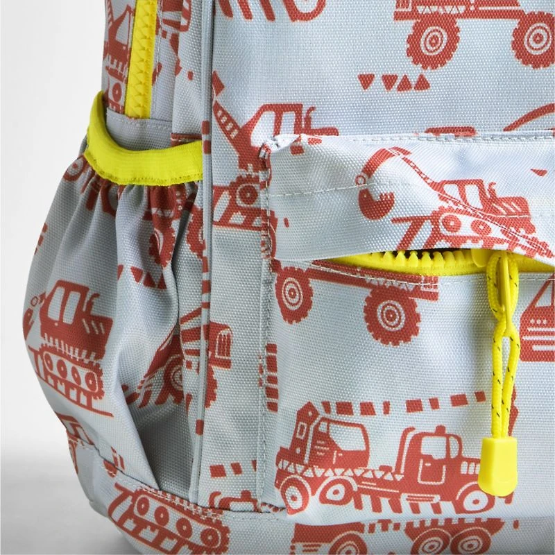 Dreamer Construction Trucks Small Kids Backpack with Side Pockets