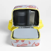 Dreamer Construction Trucks Dual Compartment Soft Insulated Kids Lunch Box