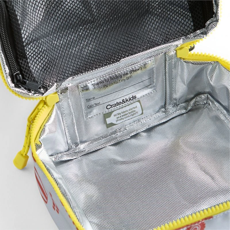 Dreamer Construction Trucks Dual Compartment Soft Insulated Kids Lunch Box