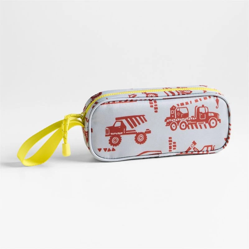 Dreamer Construction Trucks Soft Kids Pencil Case