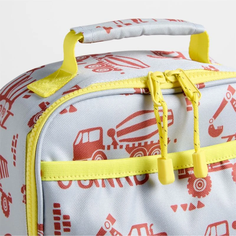 Dreamer Construction Trucks Standard Soft Insulated Kids Lunch Box