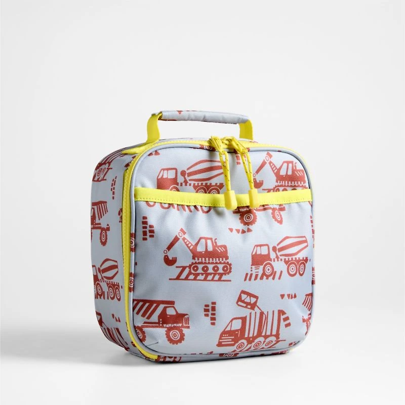 Dreamer Construction Trucks Standard Soft Insulated Kids Lunch Box