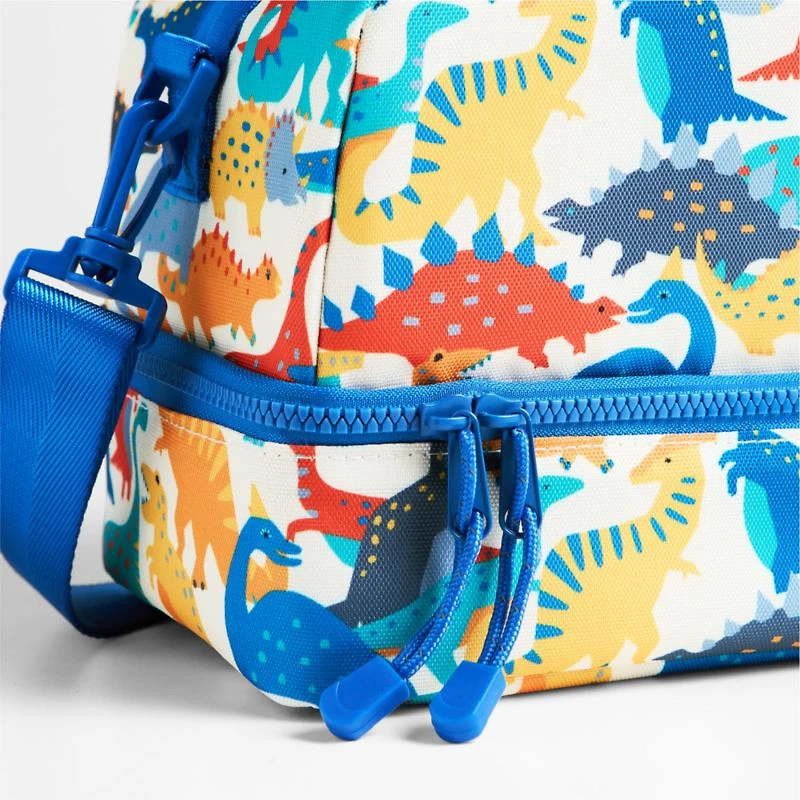 Dreamer Dino Party Dual Compartment Soft Insulated Kids Lunch Box