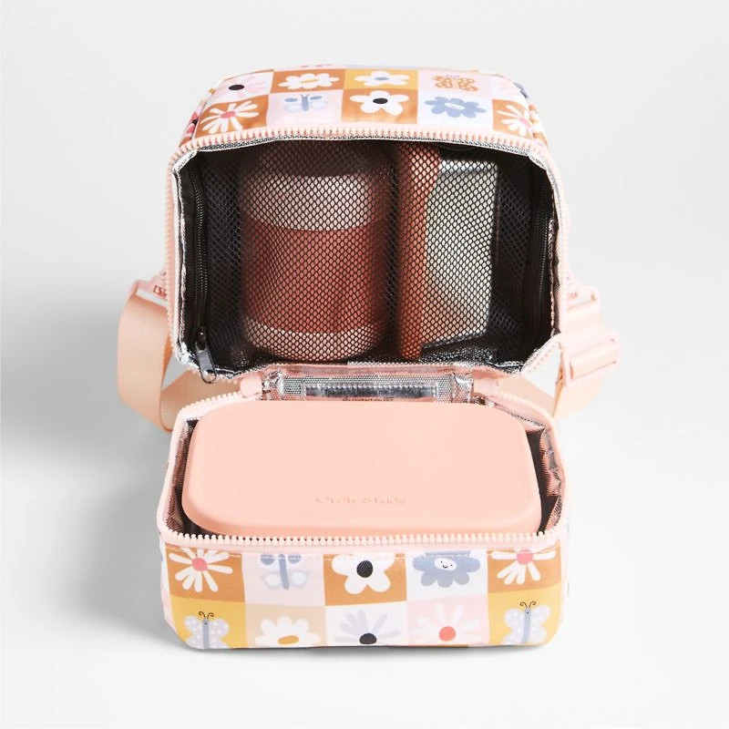 Dreamer Flower Patch Dual Compartment Soft Insulated Kids Lunch Box