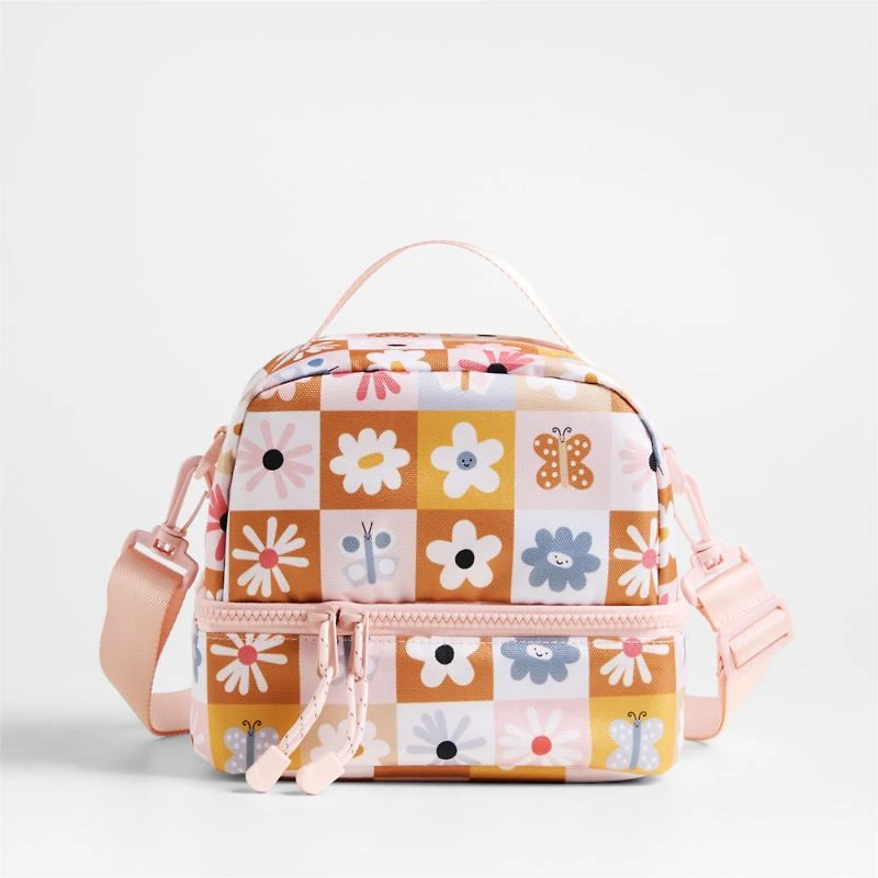 Dreamer Flower Patch Dual Compartment Soft Insulated Kids Lunch Box