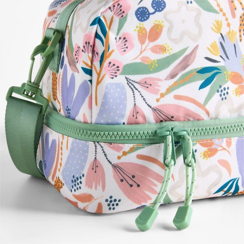 Dreamer Leopard Floral Dual Compartment Soft Insulated Kids Lunch Box