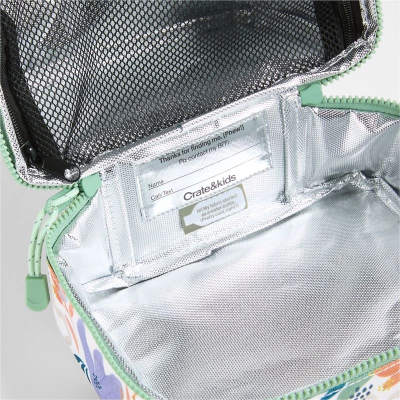 Dreamer Leopard Floral Dual Compartment Soft Insulated Kids Lunch Box