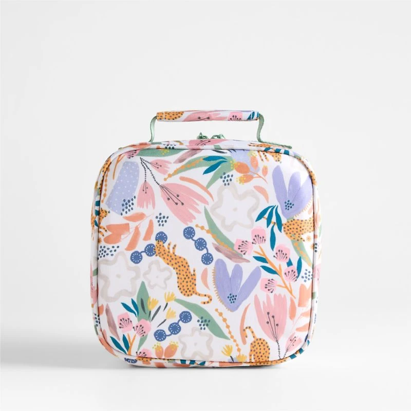 Dreamer Leopard Floral Standard Soft Insulated Kids Lunch Box