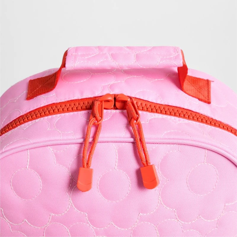 Dreamer Quilted Pink Flower Medium Kids Backpack with Side Pockets