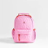 Dreamer Quilted Pink Flower Small Kids Backpack with Side Pockets