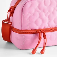 Dreamer Quilted Pink Flower Dual Compartment Soft Insulated Kids Lunch Box