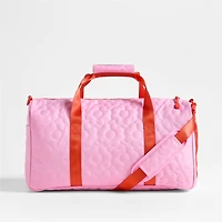 Dreamer Quilted Pink Flower Kids Duffel Bag