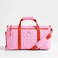 Dreamer Quilted Pink Flower Kids Duffel Bag
