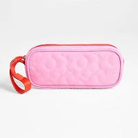 Dreamer Quilted Pink Flower Soft Kids Pencil Case