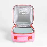 Dreamer Quilted Pink Flower Standard Soft Insulated Kids Lunch Box