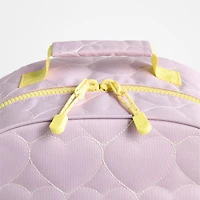 Dreamer Quilted Purple Heart Large Kids Backpack with Side Pockets