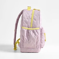 Dreamer Quilted Purple Heart Large Kids Backpack with Side Pockets
