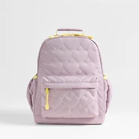 Dreamer Quilted Purple Heart Kids Backpack with Side Pockets