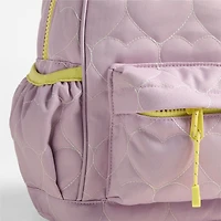 Dreamer Quilted Purple Heart Kids Backpack with Side Pockets