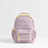 Dreamer Quilted Purple Heart Kids Backpack with Side Pockets