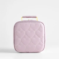 Dreamer Quilted Purple Heart Standard Soft Insulated Kids Lunch Box