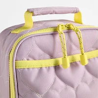 Dreamer Quilted Purple Heart Standard Soft Insulated Kids Lunch Box