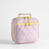 Dreamer Quilted Purple Heart Standard Soft Insulated Kids Lunch Box