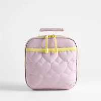 Dreamer Quilted Purple Heart Standard Soft Insulated Kids Lunch Box