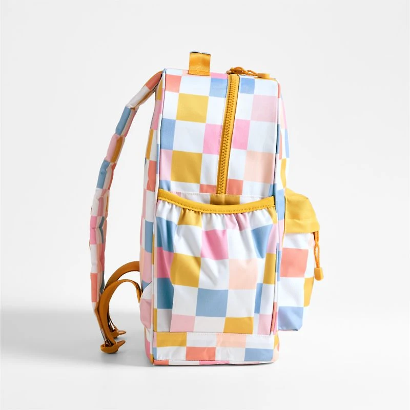 Dreamer Sherbet Hopscotch Large Kids Backpack with Side Pockets