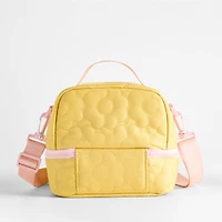 Dreamer Quilted Flower Dual Compartment Soft Insulated Kids Lunch Box