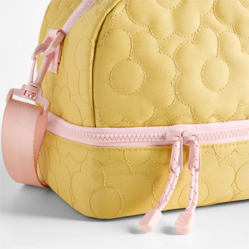 Dreamer Quilted Flower Dual Compartment Soft Insulated Kids Lunch Box
