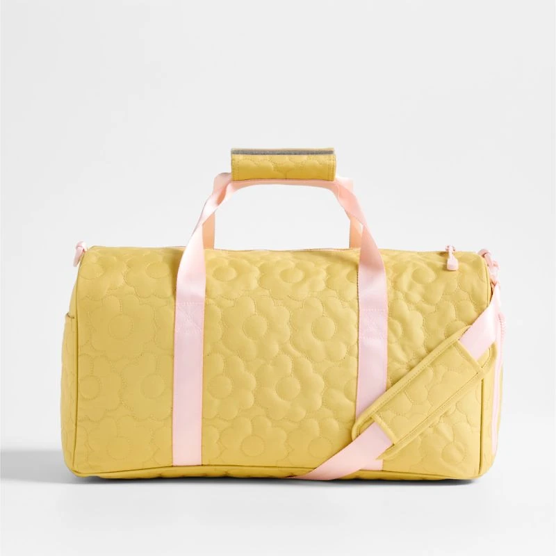 Dreamer Quilted Yellow Flower Kids Duffel Bag