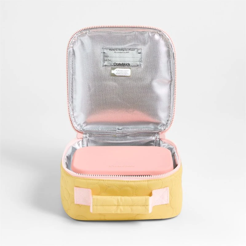Dreamer Quilted Flower Standard Soft Insulated Kids Lunch Box