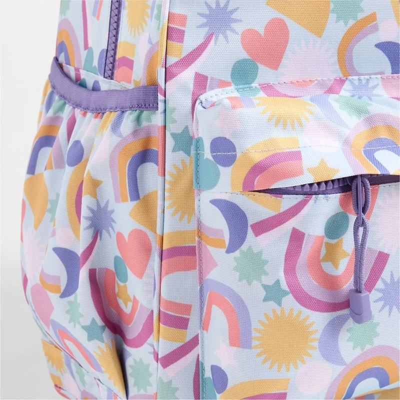 Dreamer Rainbow Dreams Large Kids Backpack with Side Pockets