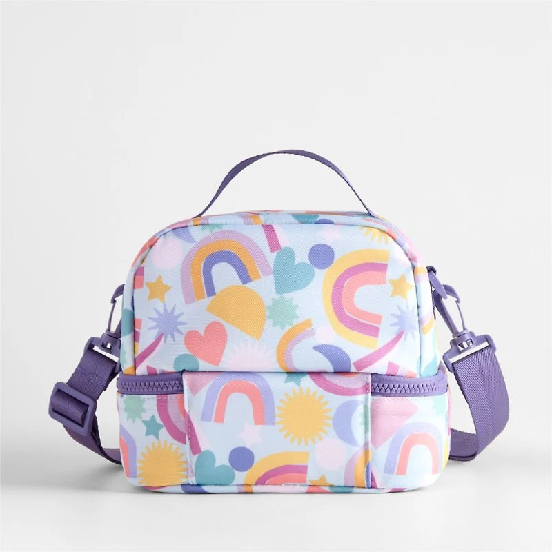 Dreamer Rainbow Dreams Dual Compartment Soft Insulated Kids Lunch Box